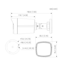 500万像素星光级四合一混合摄像头 60米红外线 麦克风 IP67 广角枪机室外监控 16:9 DAHUA HAC-HFW1500TLM-0280B-S3-DIP