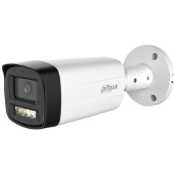 Hibrīda 4K 8Mpx Bullet kamera IP67 IR 80m LED mikrofons āra D-WDR nakts uzraudzība Smart Dual Light DAHUA HAC-HFW1801TH-IL-A-036