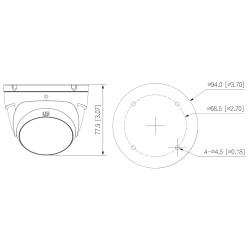 4システムドームカメラ 1080p 2MP IR 30m 広角レンズ 2.8mm 金属製 IP67 屋外用 CCTV アナログ DAHUA HAC-T2A21-U-0280B