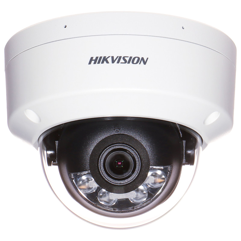 Cameră IP antivandal 4Mpx Smart Hybrid Light IR LED Microfon IP67 IK08 Monitorizare exterioară PoE CCTV Dome Hikvision DS-2CD114