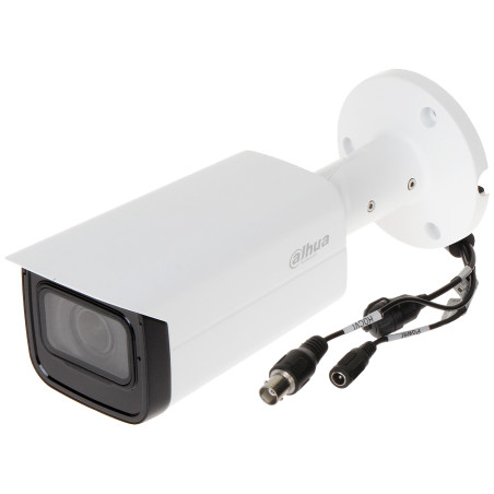 מצלמת 4 ב-1 5MP עם עדשת מוטורית 2.7-13.5 מ"מ WDR 120dB IR 80 מ' IP67 שמע מיקרופון חיצונית מתכתית DAHUA HAC-HFW2501TU-Z-A-27