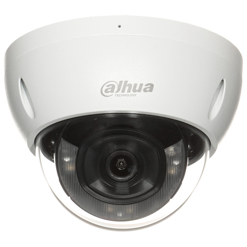 מצלמת IP עמידה לוונדליזם 6 מגה פיקסל 2.8 מ"מ Smart Dual Light WDR IR30m LED30m AI IVS SMD PLUS IP67 IK10 מיקרופון חריץ SD DAHUA 