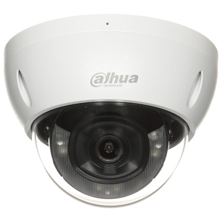 מצלמת IP עמידה לוונדליזם 6 מגה פיקסל 2.8 מ"מ Smart Dual Light WDR IR30m LED30m AI IVS SMD PLUS IP67 IK10 מיקרופון חריץ SD DAHUA 
