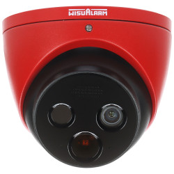 混合IP热成像光学摄像机 4MP 火灾检测 IR15m IP66 音频报警 WISUALARM HY-FT431LDP-TD1F4-MB