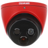 Хибридна IP термовизионна камера с оптична детекция на огън 4MP IR15m IP66 аудио аларма WISUALARM HY-FT431LDP-TD1F4-MB