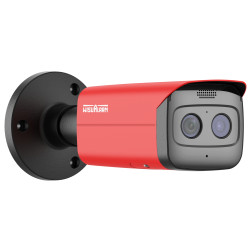 Hybrid termisk IP-kamera 1.2mm 4Mpx 4.0mm brann- og flammedeteksjon WISUALARM HY-FT431LFP-TD1F4