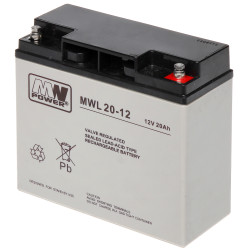 AGM Battery 12V 20Ah Maintenance Free Sealed Lifetime 10-12 Years UPS Fire Protection Photovoltaics Energy Storage VRLA MW POWER
