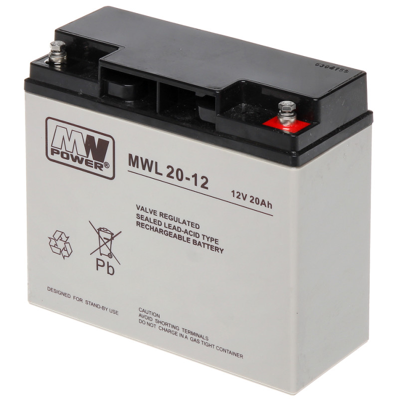 Акумулятар AGM 12V 20Ah Неабслугоўваемы Герметычны Тэрмін службы 10-12 гадоў UPS Сігналізацыі ПРА Фотаэлектрыка Назапашвальнік э