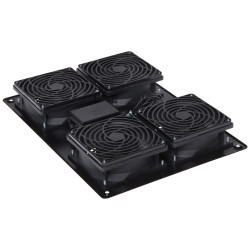 RACKキャビネット用ファンパネル 4基搭載 天井設置用 230V AC ブラック Signal A19-4W