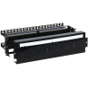 Rack 19 Inç Güç Dağıtım Paneli TH-35 DIN Rayı 24 Sigorta Kapasiteli Çelik Kasa Siyah IP20 PULSAR A19-TS-35/PD-3U
