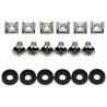 Panneau de distribution de tension pour baie RACK 19 rail DIN TH-35 pour 24 disjoncteurs boitier acier noir IP20 PULSAR A19-TS-3