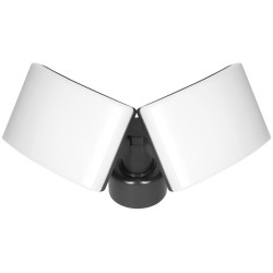 Lampu Sorot LED Berkembar dengan Penderia Gerakan PIR Luaran IP65 IK10 2x20W 3200lm 4000K Lampu Fasad Kelabu Gelap ADVITI AD-NL-