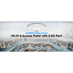 Poent-arveller Wi-Fi 6 2.4/5GHz AX3000 MU-MIMO Beamforming PoE 2.5GbE Mesh WPA3 Router Repeater WISP Hotspot CUDY AP3000