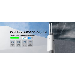จุดเชื่อมต่อ Wi-Fi 6 ภายนอกอาคาร AX3000 PoE IP65 Mesh Fast Roaming CUDY AP3000 OUTDOOR