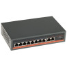 מתג PoE 8 יציאות LAN 10/100 Mbps פלוס 2 יציאות Uplink Gigabit 120W עם פונקציית Extend ל-250 מטר APTI APTI-POE0802G-120W-ECO