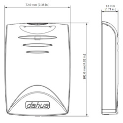 Outdoor RFID Mifare 13.56MHz IP67 Wiegand RS485 Access Control Reader Without Keypad DAHUA ASR1100B-V1
