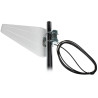 Antena direccional logarítmica para telefonía GSM DCS UMTS HSDPA LTE Ganancia 9dBi Cable 5m Conector SMA Exterior Trans-Data ATK