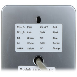 Autonomous Keypad RFID Card Reader PIN IP68 Metal Wiegand 26 Outdoor Backlit Keyboard ATLO ATLO-KRM-512