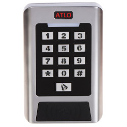 自律型テンキー付きRFIDカードリーダー 125kHz IP68 耐衝撃 屋外用 アクセス制御 ATLO ATLO-KRMD-510