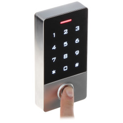 Ārējais autonomais piekļuves kontrolieris pirkstu nospiedumu lasītājs skārienjūtīga tastatūra RFID IP65 tērauda ATLO ATLO-KRMF-5