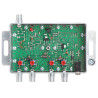 プロフェッショナルTV加入者用増幅器 DVB-T2 4出力 ゲイン調整 27dB シールド付きアクティブ分配器 AMS AWS-1036