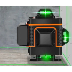 专业4D 16线360度绿色光束激光水平仪25米量程IP54防护及附件 BIGSTREN BIGSTREN-18763
