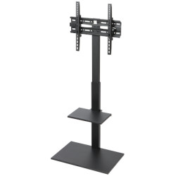 Freestanding Floor Stand for 32 to 55 inch TV Monitor VESA 400x400 with Height Adjustable Shelf BRATECK BRATECK-FS22-44TP