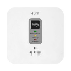 Detektor em gâs e monóxido de carbono autónomo sensor de gases domésticos com alarme e sirene EURA CGD-50A2