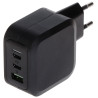 ที่ชาร์จติดผนังความเร็วสูง 65W USB-C Power Delivery QC 3.0 สามพอร์ตเทคโนโลยี GaN ขนาดกะทัดรัด Green Cell CHARGC08-GC