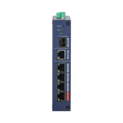 管理型産業用PoEスイッチ 6ポート 4xPoE 1xUplink 1xSFP Watchdog DIN DAHUA CHS4106-4ET-60