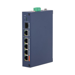 สวิตช์อุตสาหกรรมแบบจัดการได้ 6 พอร์ต PoE 4xPoE 1xUplink 1xSFP Watchdog DIN DAHUA CHS4106-4ET-60