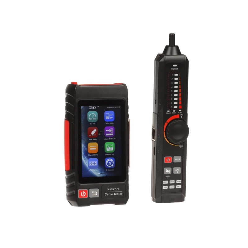 Višenamjenski tester mrežnih kabela RJ45 RJ11 koaksijalni TDR PoE PING IP skener zaslon osjetljiv na dodir 4 inča Delta CS-NT64A