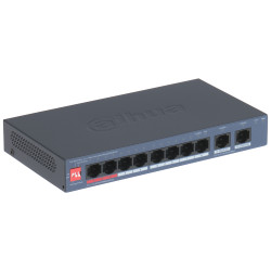 Управляем гигабитов PoE комутатор 10 порта 8xPoE 2xUplink Hi-PoE 90W Cloud DAHUA CS4010-8GT-110