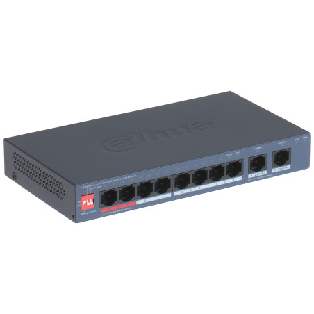 Manageable Gigabit PoE Switch 10-port 8xPoE 2xUplink Hi-PoE 90W Cloud DAHUA CS4010-8GT-110