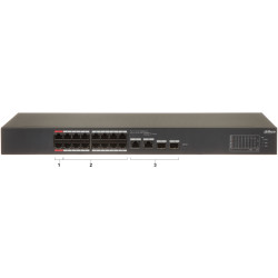 16-pordiline pilvepõhiselt hallatav PoE-lüliti 240W Hi-PoE Watchdog VLAN 19-tolline Rack CCTV võrguseade DAHUA CS4218-16ET-240