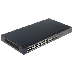 24-Portni PoE Switch 10/100 Mbps 2x Uplink Combo RJ45 SFP Upravljivi Cloud Rack 19 1U 240W DAHUA CS4226-24ET-240
