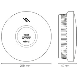 Autonome rook- en koolmonoxidemelder 2-in-1 woningalarm sensor luide sirene LED-lampje lange levensduur EURA CSD-39A2