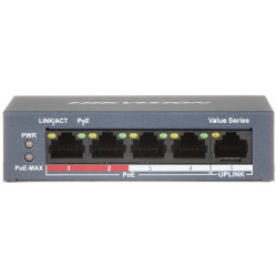 4端口PoE交换机加1上行链路RJ45 300米扩展传输稳定网络传输 Hikvision DS-3E0105P-E/M(B)