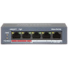 Διακόπτης Switch PoE 4 θυρών + 1 Uplink LAN RJ45 Εκτεταμένη Εμβέλεια 300m Σταθερή Μετάδοση Δικτύου Hikvision DS-3E0105P-E/M(B)