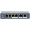 Δικτυακός Διακόπτης 4 θυρών με τροφοδοσία Hi-PoE 60W και λειτουργία Extend έως 300m RJ45 Hikvision DS-3E0106HP-E