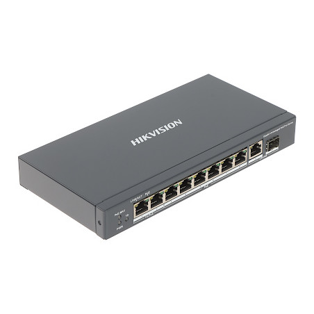8端口PoE+交换机 2个Hi-PoE千兆SFP RJ45接口 300米扩展 Watchdog 金属外壳 CCTV Hikvision DS-3E0510HP-E