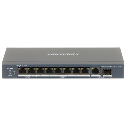 8 Port PoE+ Switch 2x Hi-PoE Gigabit SFP RJ45 Extender 300m Watchdog Metal Housing CCTV Hikvision DS-3E0510HP-E