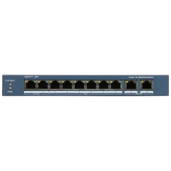 Switch PoE 8 ports Smart Managed 2x Gigabit Uplink 110W Hi-PoE LAN CCTV Hikvision DS-3E1310HP-EI(B)
