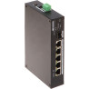 מתג PoE מנוהל 4 יציאות 10/100 Mbps עם יציאת Uplink RJ45 Gigabit אחת ויציאת Uplink SFP אחת להרכבה על מסילת DIN Hikvision DS-3T130