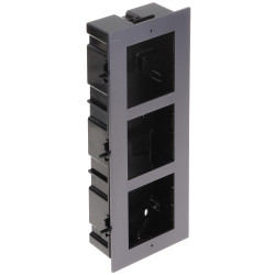 Carcasă încastrată pentru videointerfoane modulare 3 module aluminiu grafit ramă de montaj Hikvision DS-KD-ACF3