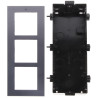 Flush mount housing for modular video intercoms 3-module graphite aluminium mounting frame Hikvision DS-KD-ACF3