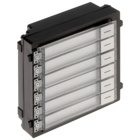 6-button bell module for Hikvision IP modular video intercom surface or flush mount Hikvision DS-KD-KK
