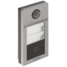 ワイヤレス IP WiFi 2世帯用ビデオドアホン RFIDリーダー 2Mpx Full HD IR WDR IK08 IP65 PoE 2ボタン Hikvision DS-KV8213-WME1(C)/SU