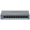סוויץ' PoE 8 פורטים 10/100Mbps עם 2 Uplink ספק כוח 60W למערכות ניטור IP CCTV Hikvision DS-XS0110-P
