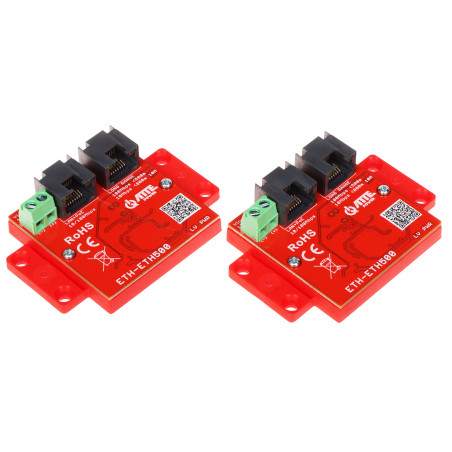 이더넷 PoE 리피터 익스텐더 LAN RJ45 800m 50W 데이터 및 전원 전송 CCTV 활성 트위스티드 페어 세트 ATTE ETH-ETH500-SET